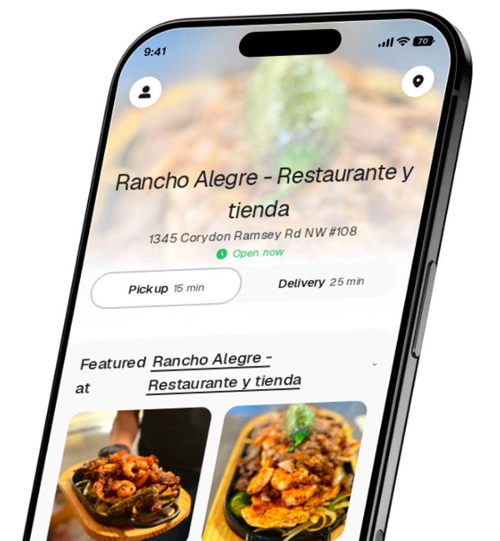 Rancho Alegre - Restaurante y tienda app preview